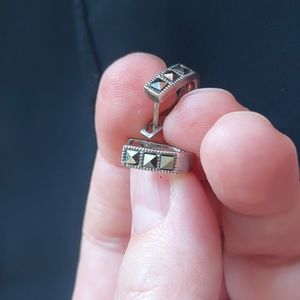 Marcasite and silver earrings.